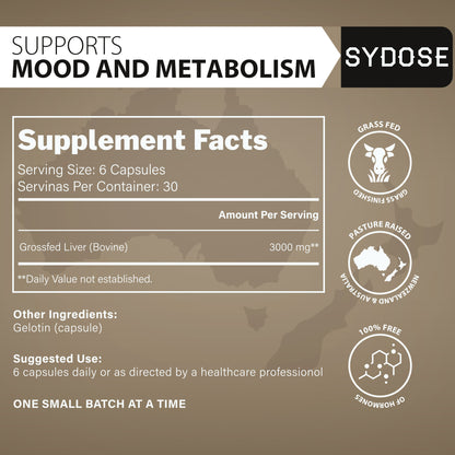 Sydose Grass Fed Beef Liver